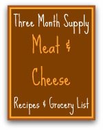 Meals Ready to Eat - Meat & Cheese Recipes Grocery List