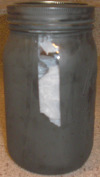 Pained Black Solar Jar