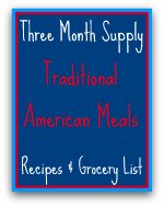 Meals Ready to Eat Traditiona American Recipes & Grocery List