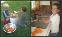 Canning Carrots - Washing Carrots